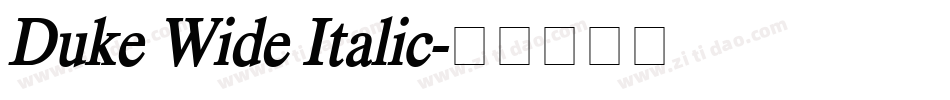 Duke Wide Italic字体转换